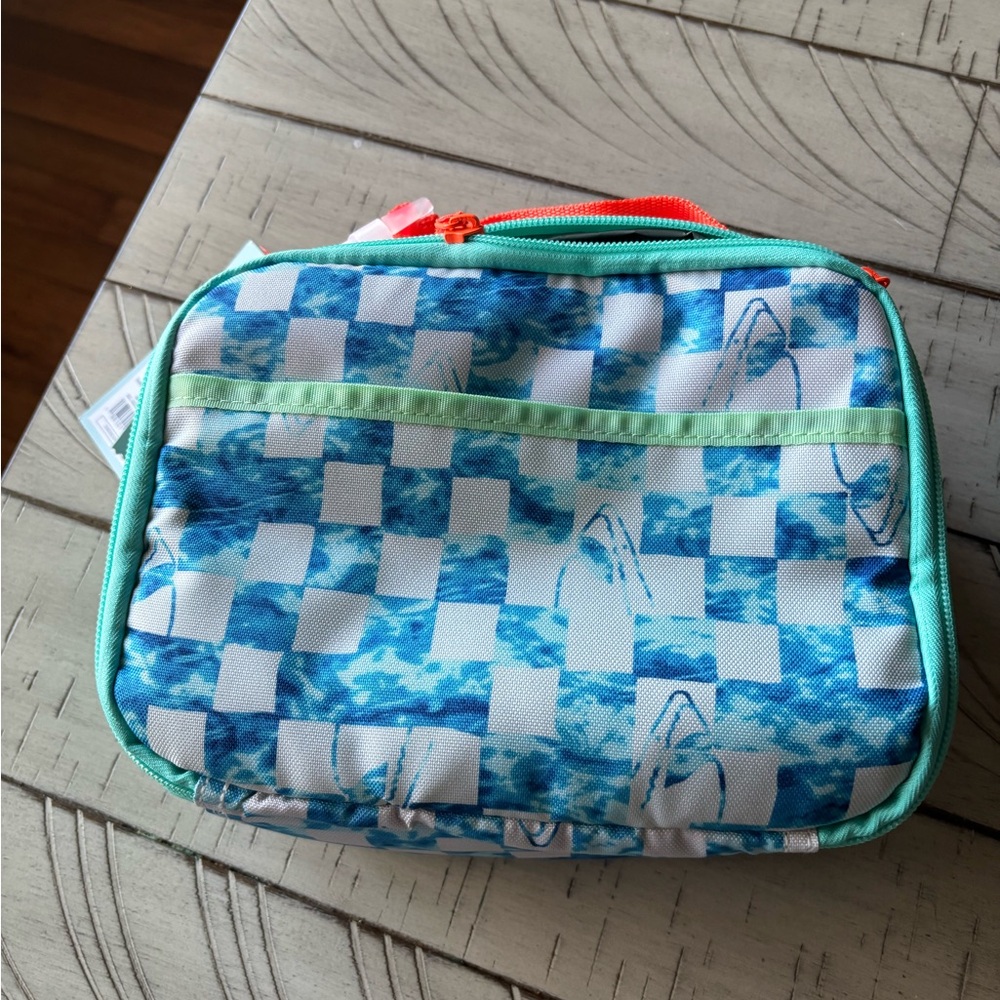 Cat & Jack Blue Checkered Shark Lunchbox NWT